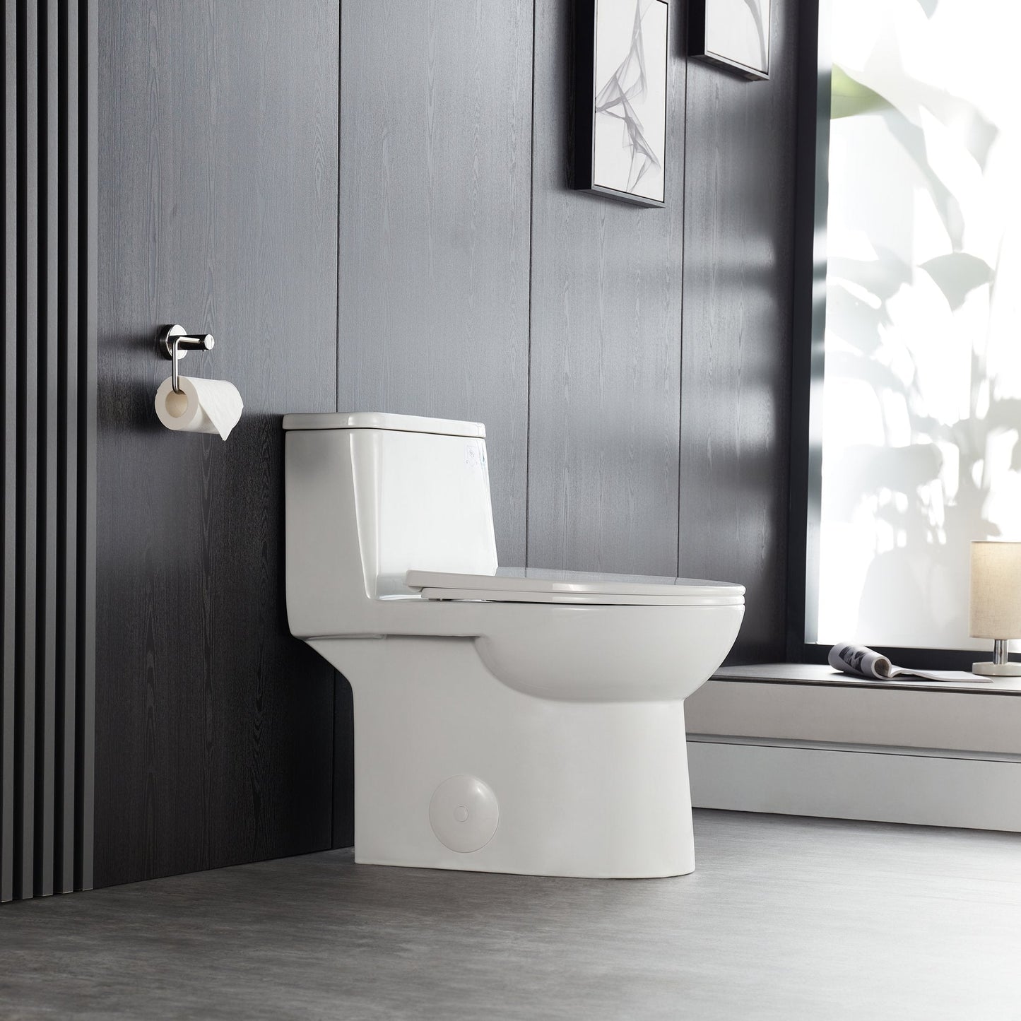 DeerValley DV-1F52677 – One-Piece Dual-Flush Elongated Toilet