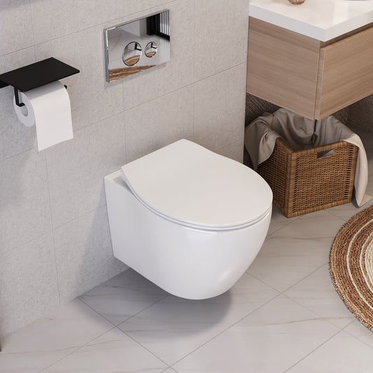 LIBERTY Wall-Hung Elongated Toilet, 1.1/1.6GPF Dual-Flush  with Multiple Colors
