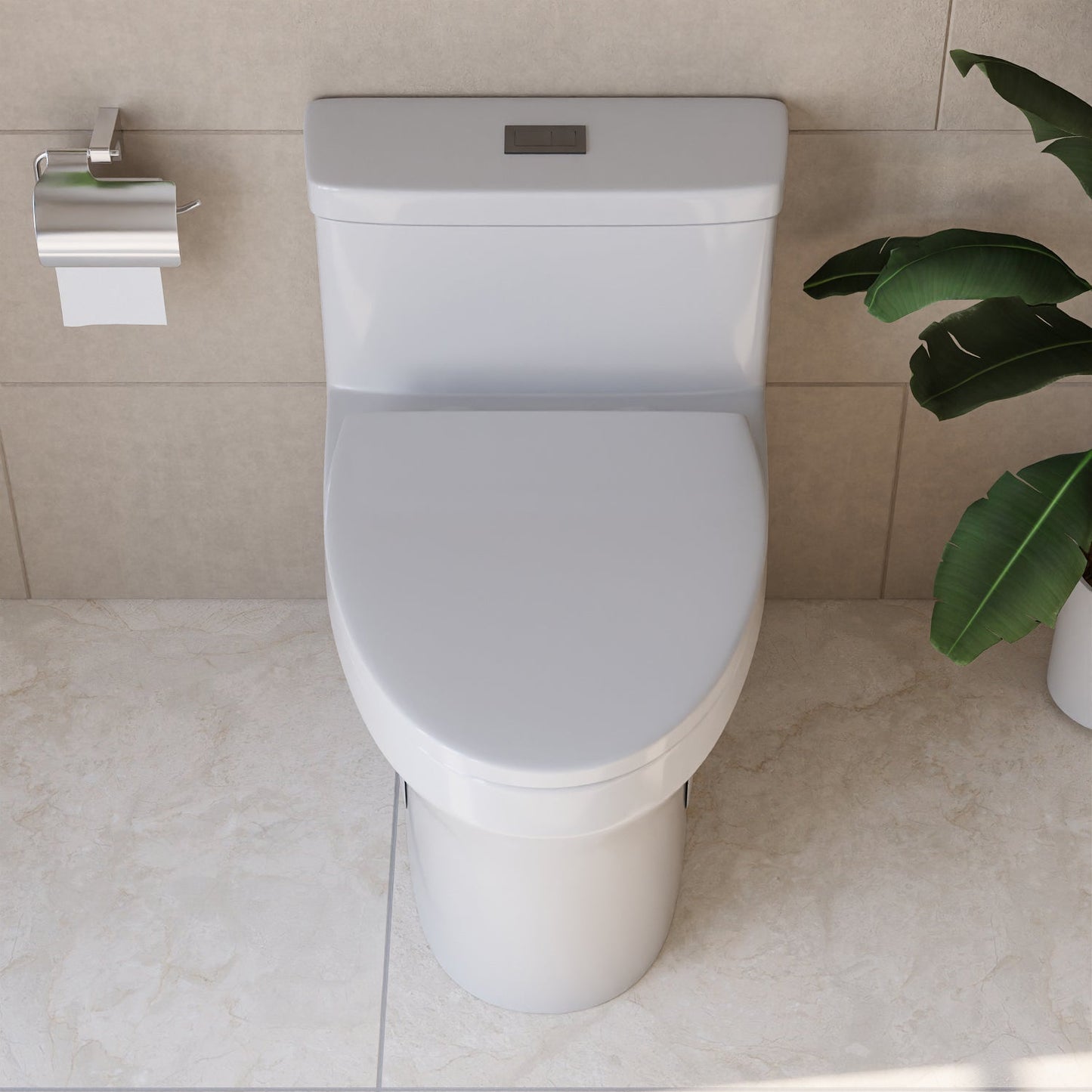 DeerValley DV-1F0075 – One-Piece Dual-Flush Elongated Toilet