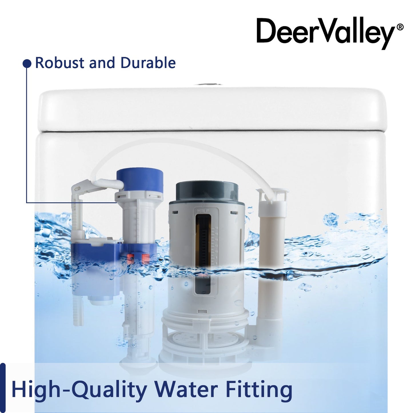 DeerValley DV-1F52677 – One-Piece Dual-Flush Elongated Toilet