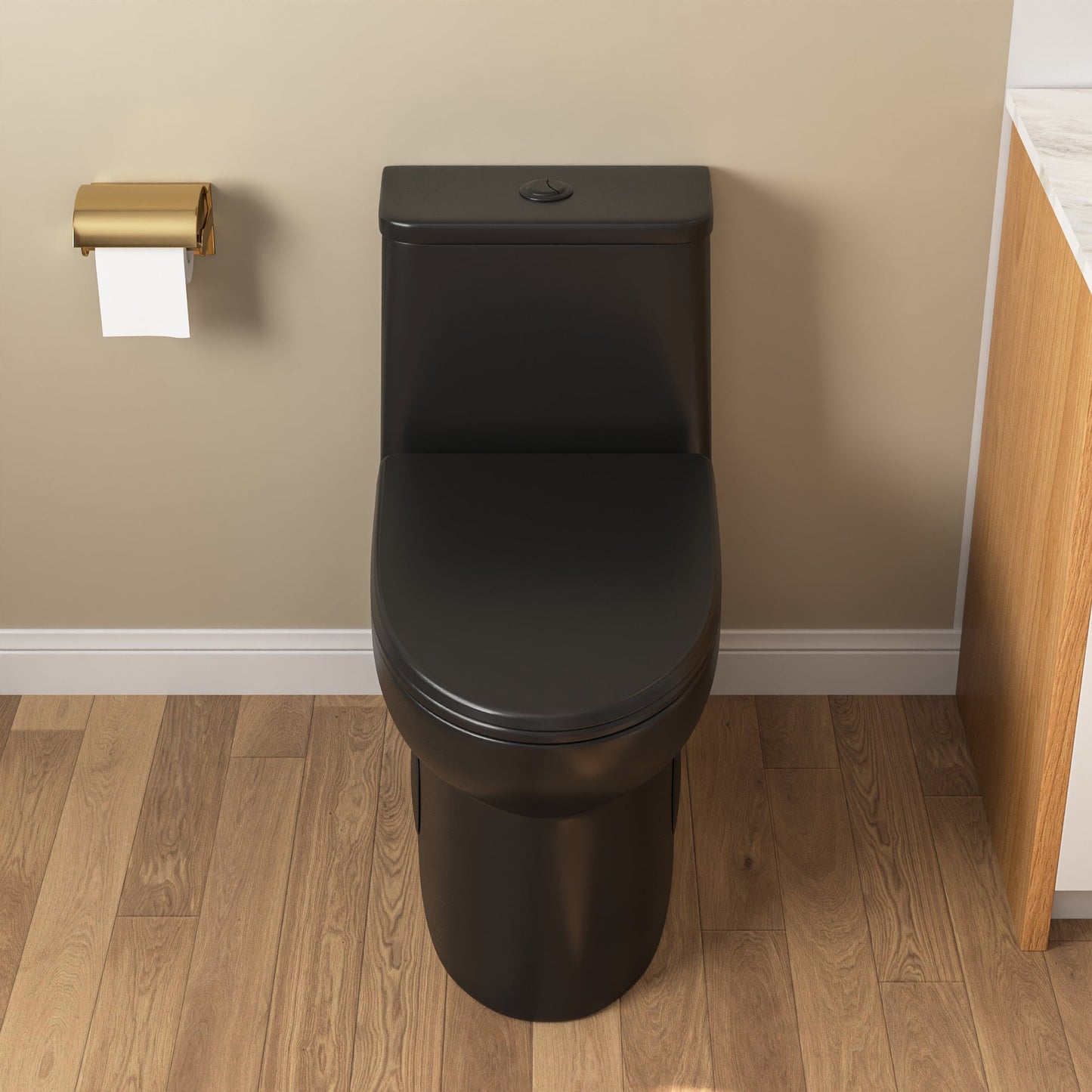 DeerValley DV-1F52677 – One-Piece Dual-Flush Elongated Toilet