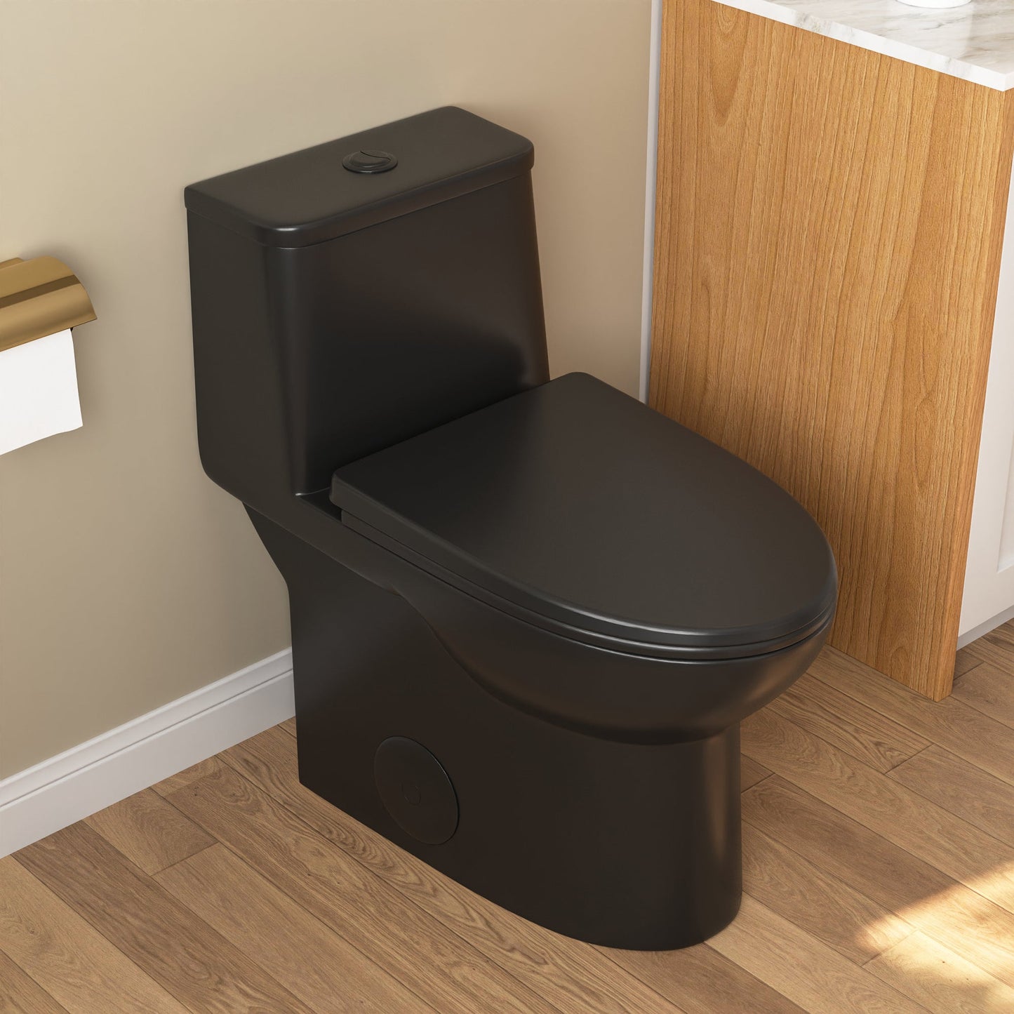 DeerValley DV-1F52677 – One-Piece Dual-Flush Elongated Toilet
