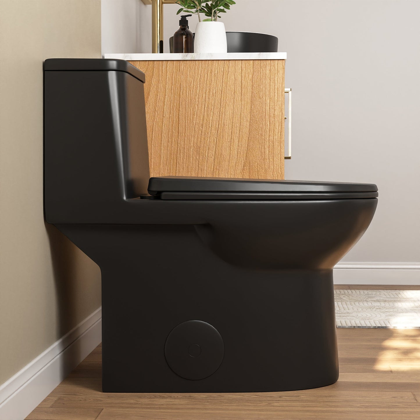 DeerValley DV-1F52677 – One-Piece Dual-Flush Elongated Toilet