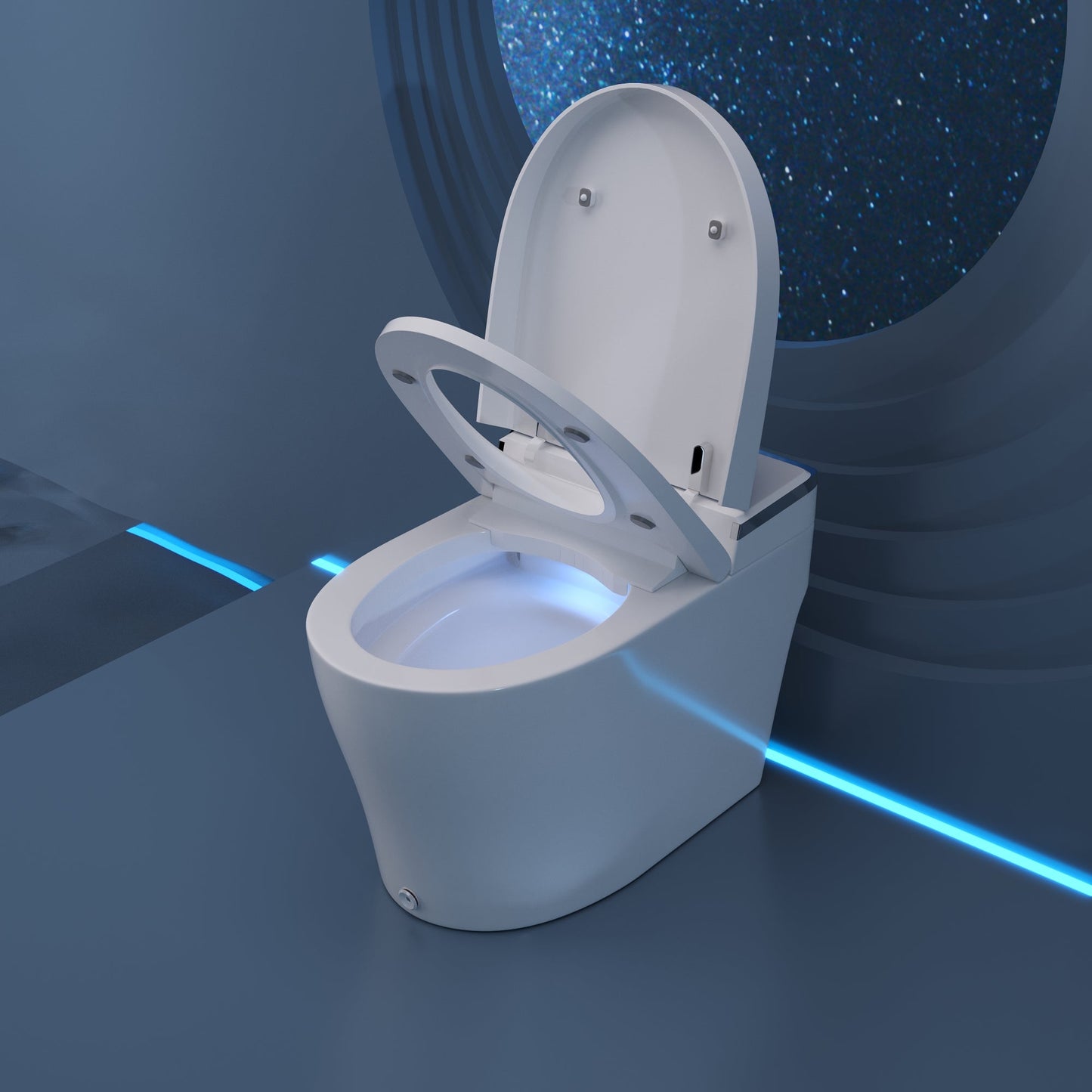 DeerValley  Smart Bidet Toilet, Foot Kick Flush, Warm Wash (Seat Included),Female Wash,DV-1S0029-V3