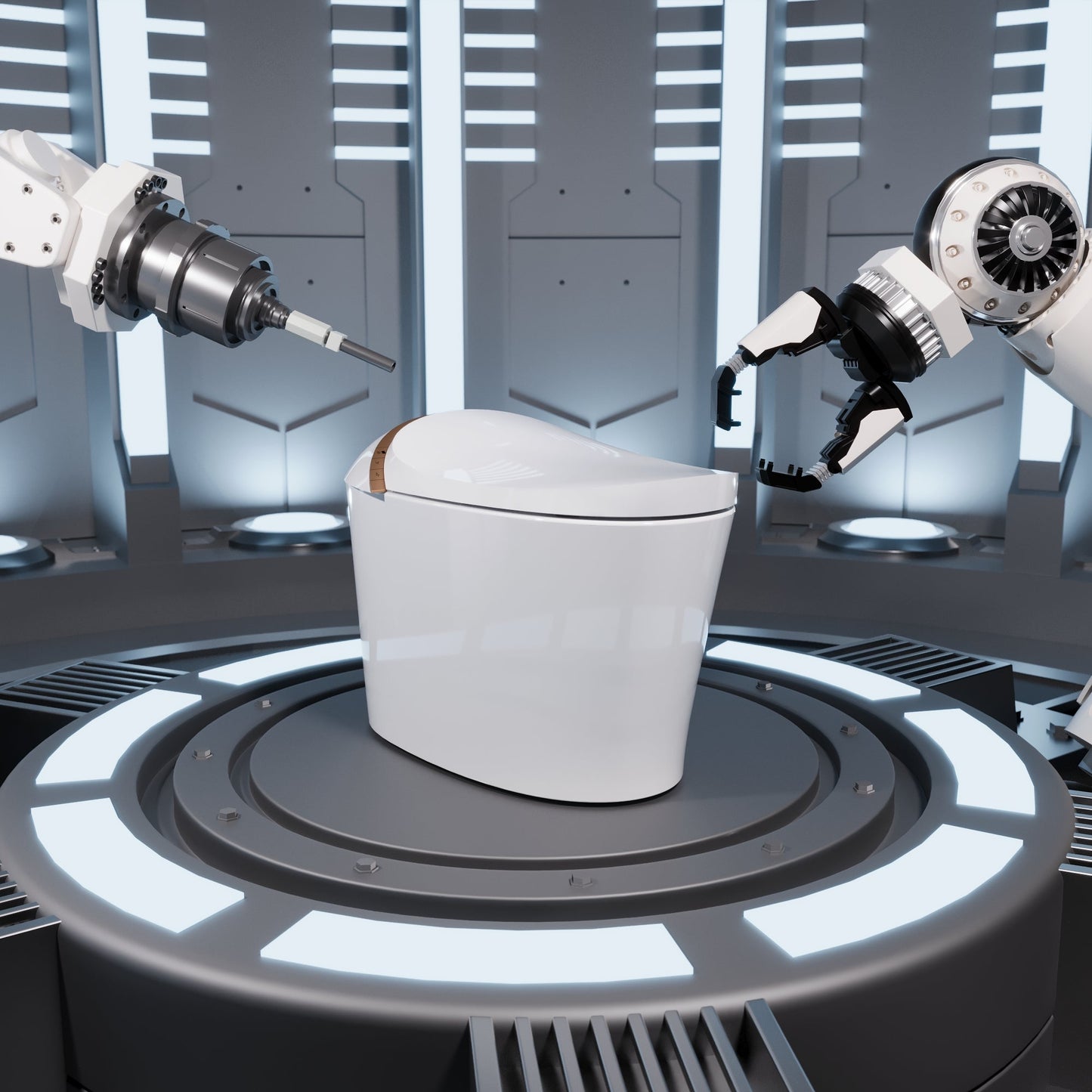 DeerValley Smart Toilet with Off-Seat Flush/Foot Sensor Flush, Automatic Tankless Toilet with Heated Seat, Warm Water Cleaning, Warm Air dryer,DV-1S0160/V1/V3