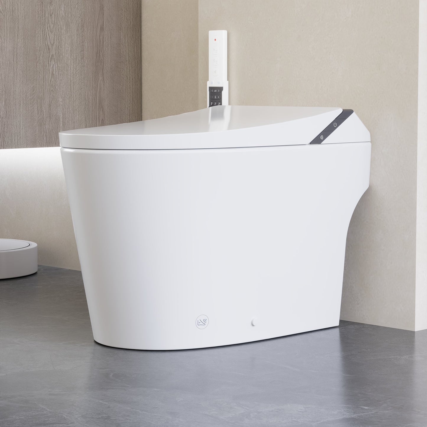 Smart Bidet Toilet with Auto Flush & Foam Shield Technology Modern Tankless Smart Toilet with Bidet, Warm Air Dryer, Heated Seat & Night Light (Remote Included) - DV-1S0289 / DV-1S0289-V3