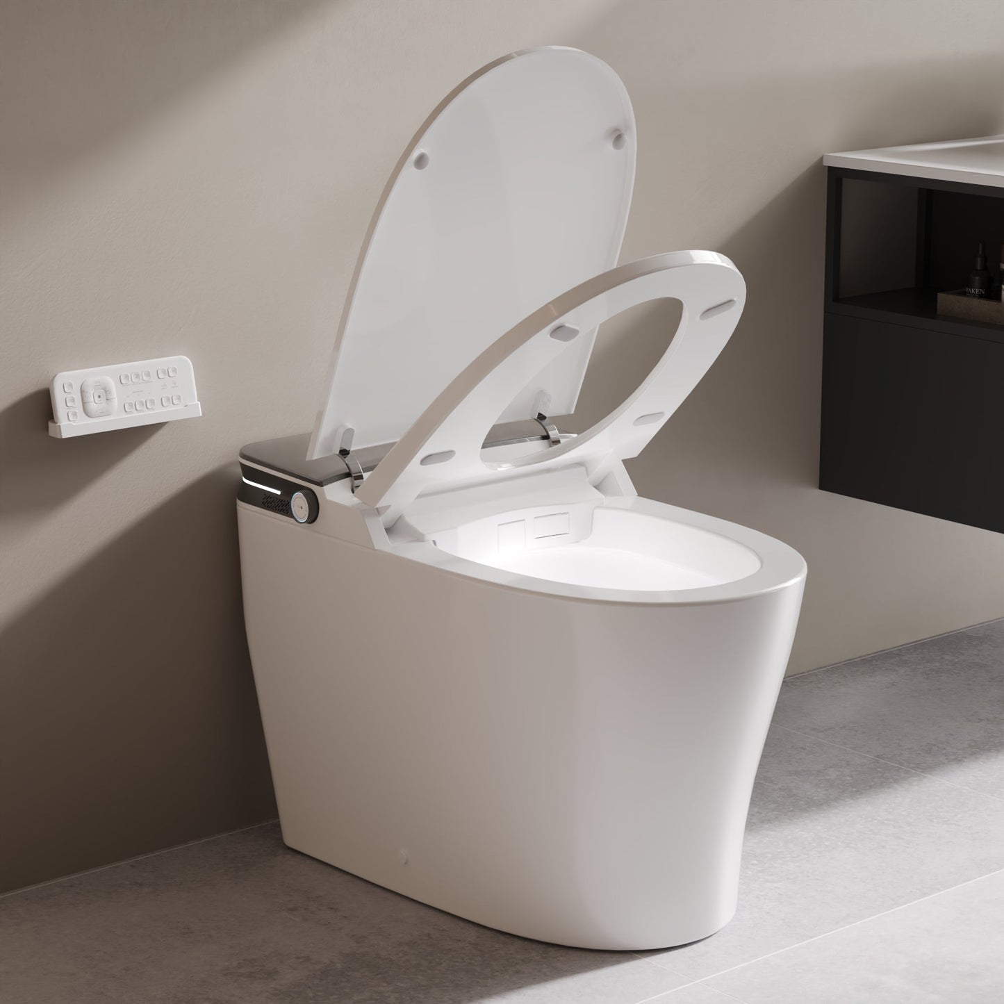 DeerValley DV-1S0371 Smart Toilet with ADA Height, Child-Friendly Wash Mode, Foam Shield, 1000 MAP Powerful Flush, Warm Water Cleansing, No Water Pressure Limit — One-Piece Design for Modern Bathrooms