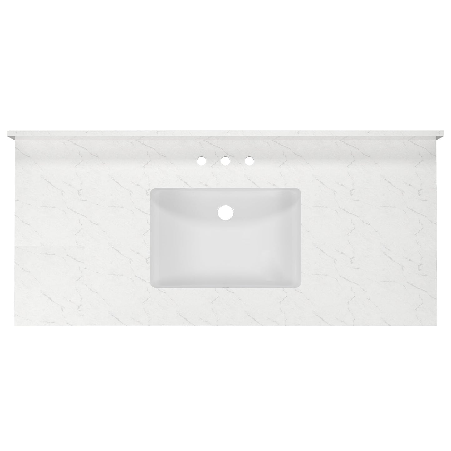48.8" Rectangular Vanity Top Sink, Overflow Hole