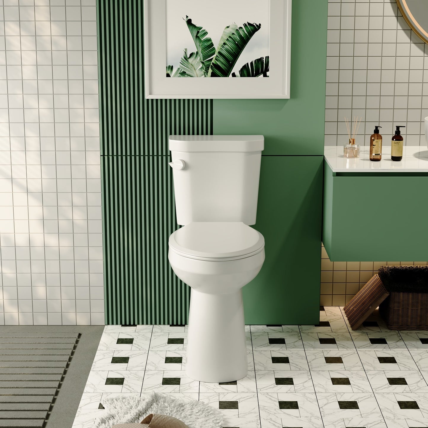 DeerValley DV-2F0143 – 21" Extra-Tall Two-Piece Elongated Toilet