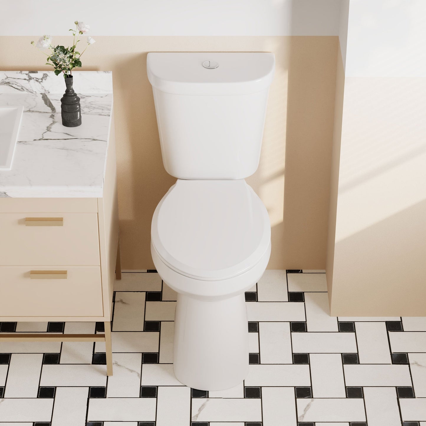 DeerValley DV-2F0145 — Two-Piece Elongated Dual-Flush Toilet