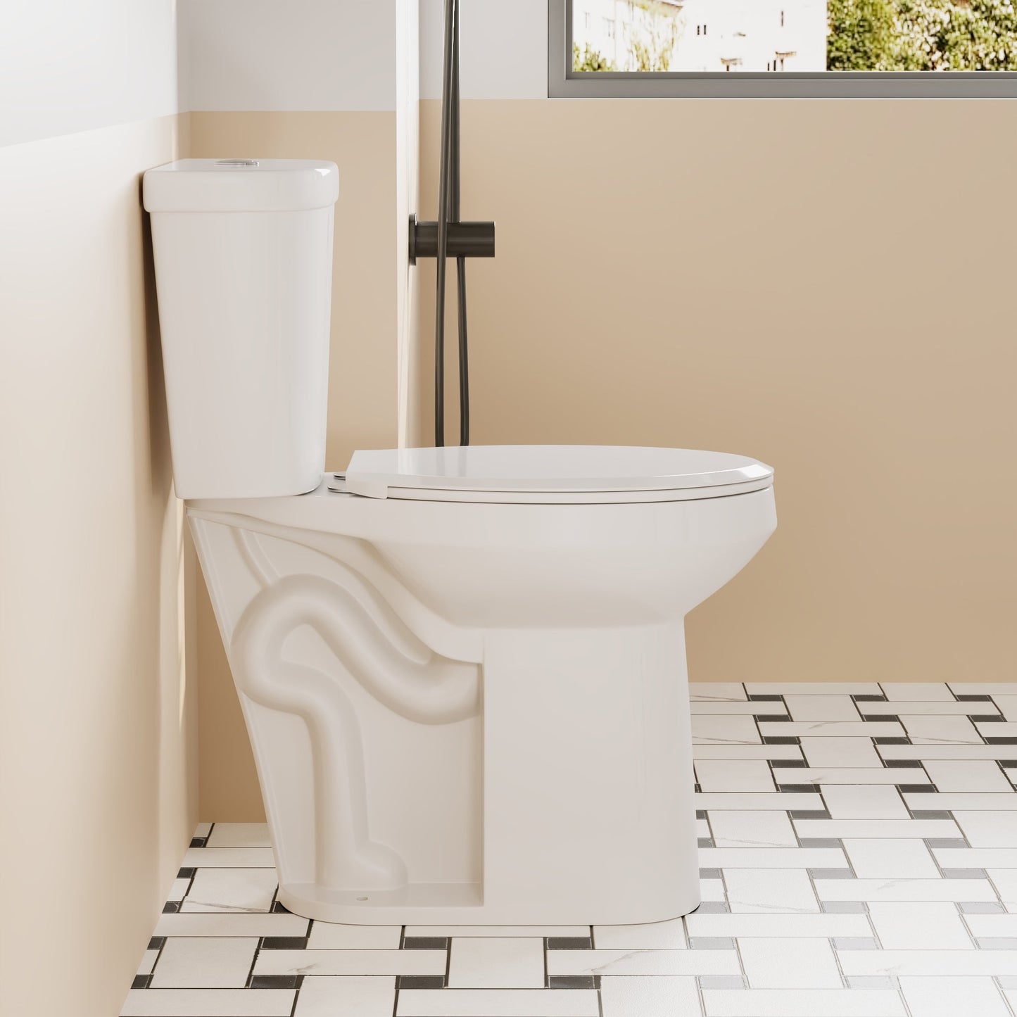 DeerValley DV-2F0145 — Two-Piece Elongated Dual-Flush Toilet