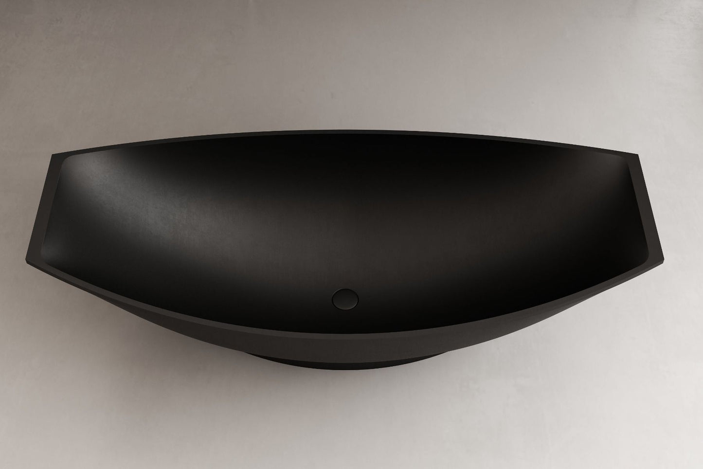 ALFI brand AB9991BM Black Matte 71" Solid Surface Resin Free Standing Hammock Style Bathtub