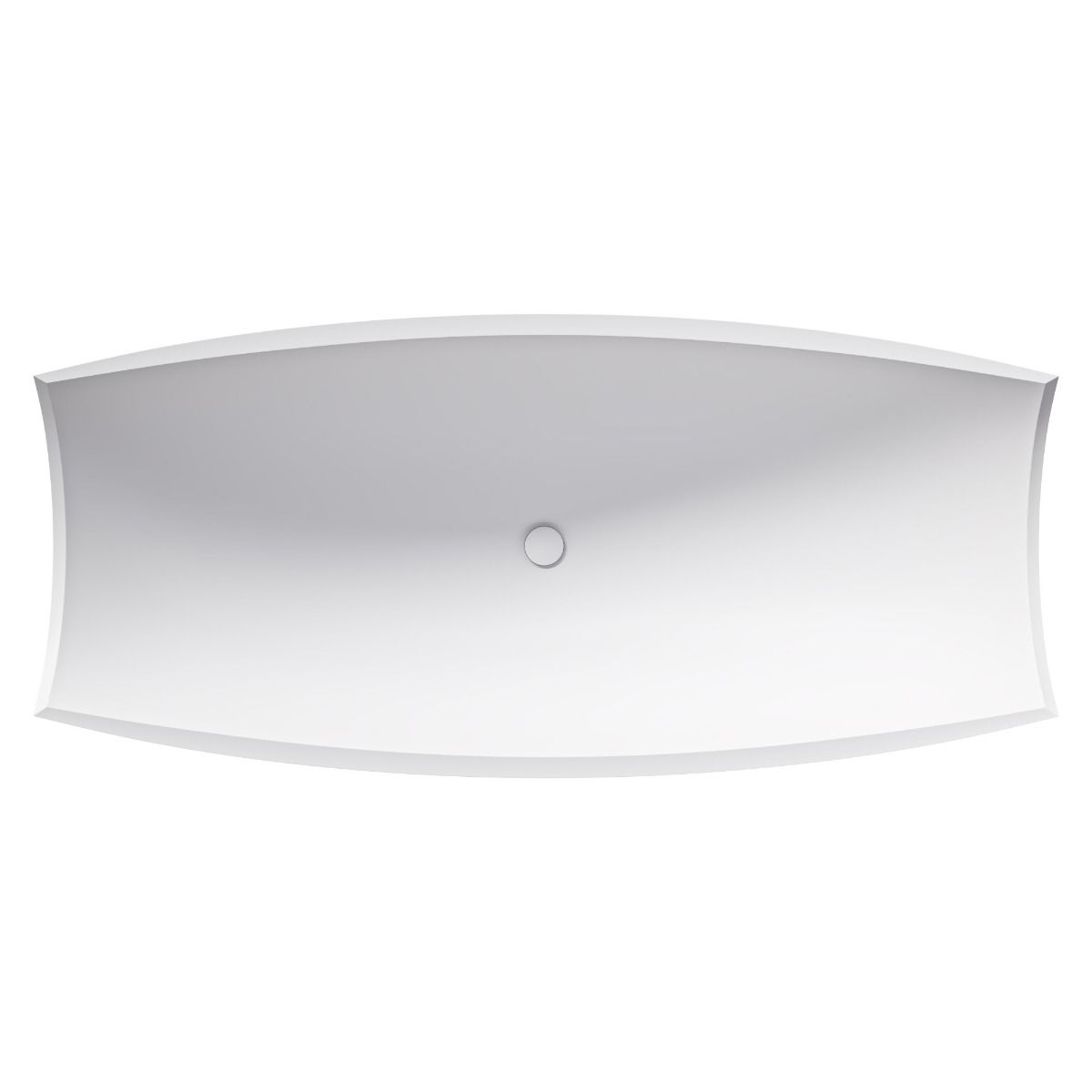 ALFI brand AB9992 White Matte 71" Solid Surface Resin Free Standing Hammock Style Bathtub