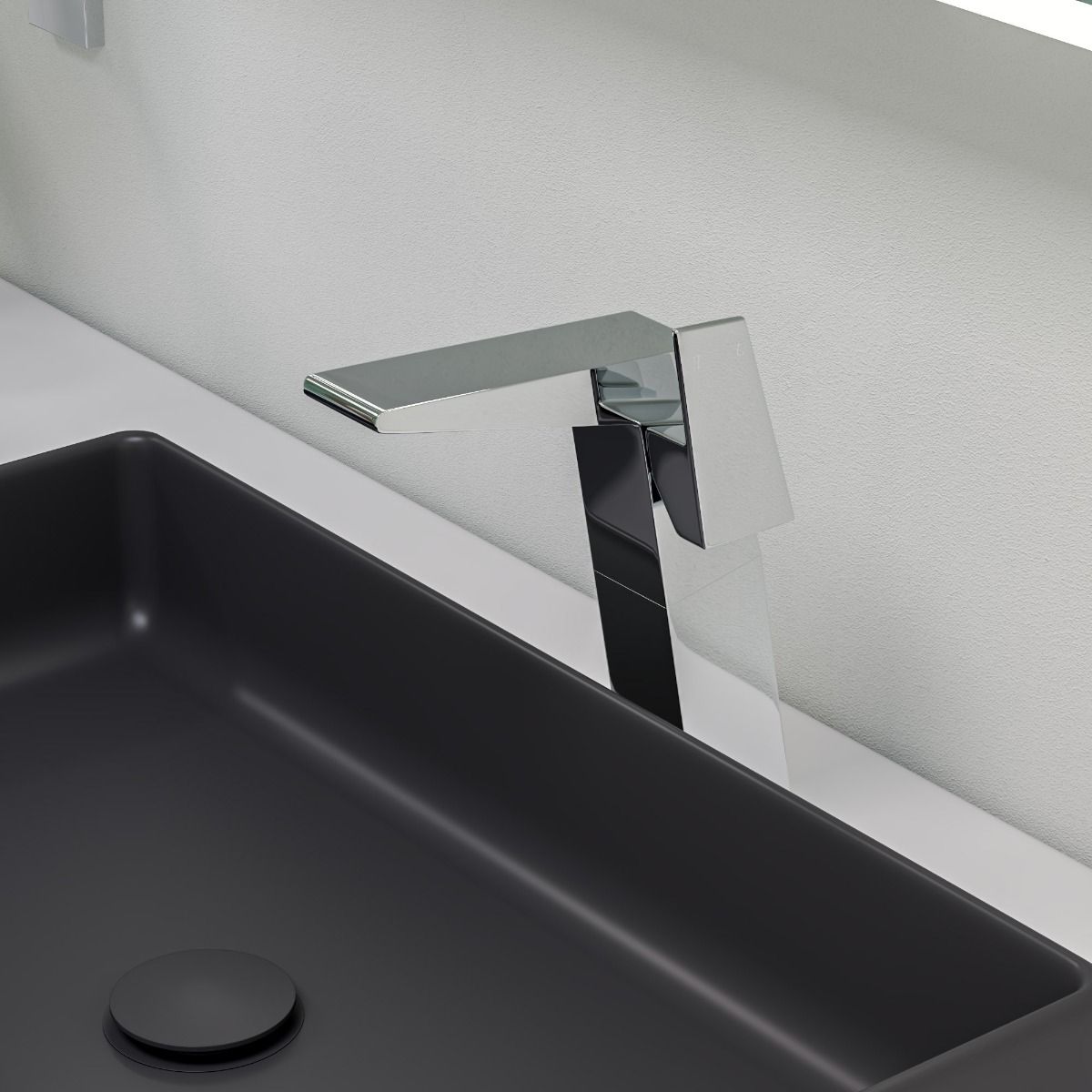 ALFI brand ABC902-BM 24" Modern Rectangular Above Mount Ceramic Sink