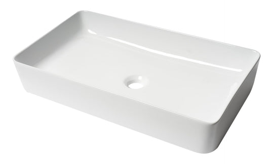 ALFI brand ABC902-W 24" Modern Rectangular Above Mount Ceramic Sink