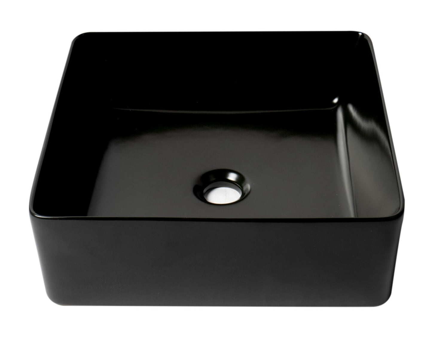 ALFI brand ABC903-BM 16" Modern Square Above Mount Ceramic Sink