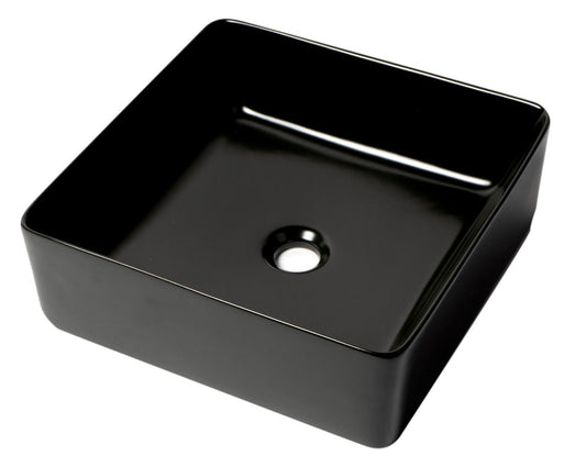 ALFI brand ABC903-BM 16" Modern Square Above Mount Ceramic Sink