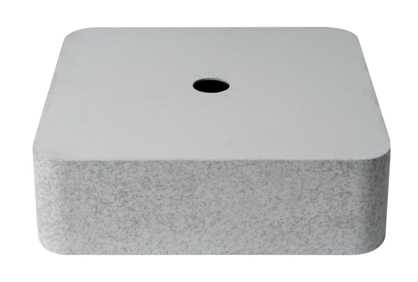 ALFI brand ABCO16S 16" Square Solid Concrete Gray Matte Above Mount Bathroom Sink