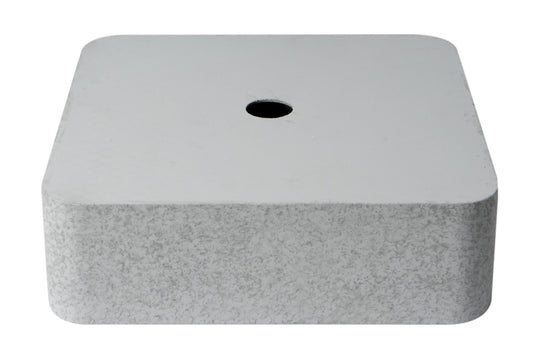 ALFI brand ABCO16S 16" Square Solid Concrete Gray Matte Above Mount Bathroom Sink
