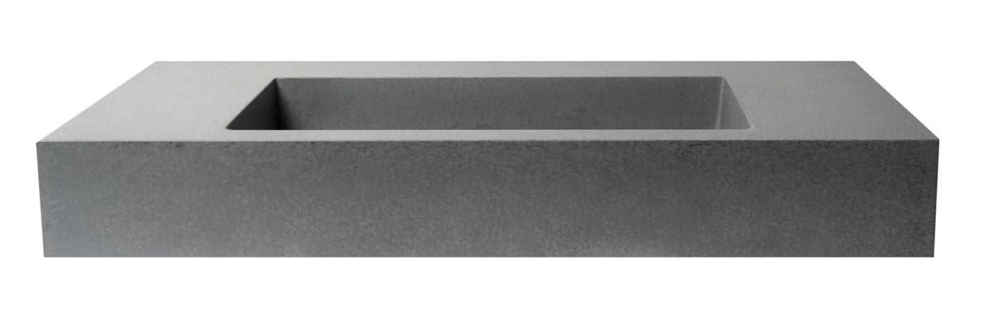 ALFI brand ABCO40R 40" Solid Concrete Rectangular Countertop Sink