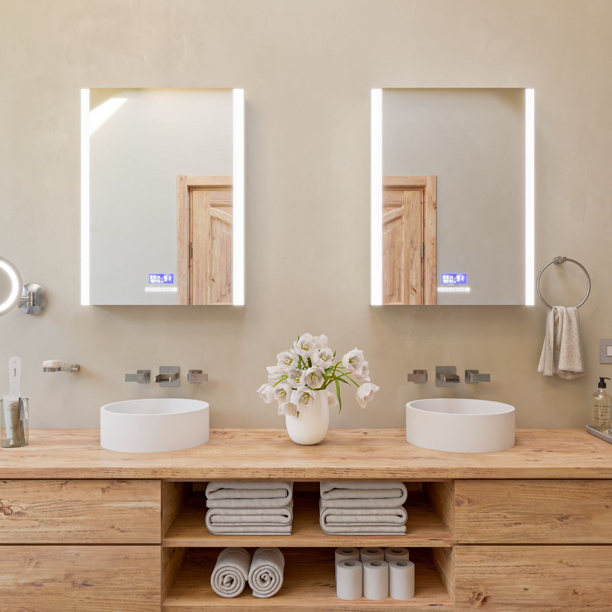 ALFI brand ABRS15R 15" Round White Matte Solid Surface Resin Sink