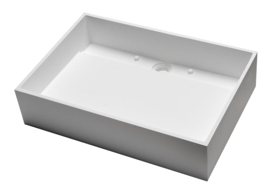 ALFI brand ABRS2014 20" x 14" White Matte Solid Surface Resin Sink