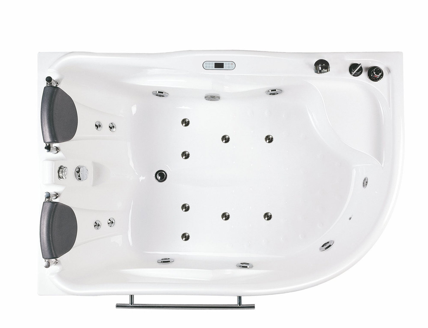 EAGO AM124ETL-R 6 ft Right Corner Acrylic White Whirlpool Bathtub for Two