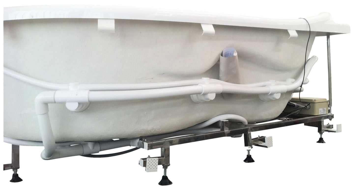 EAGO AM124ETL-R 6 ft Right Corner Acrylic White Whirlpool Bathtub for Two
