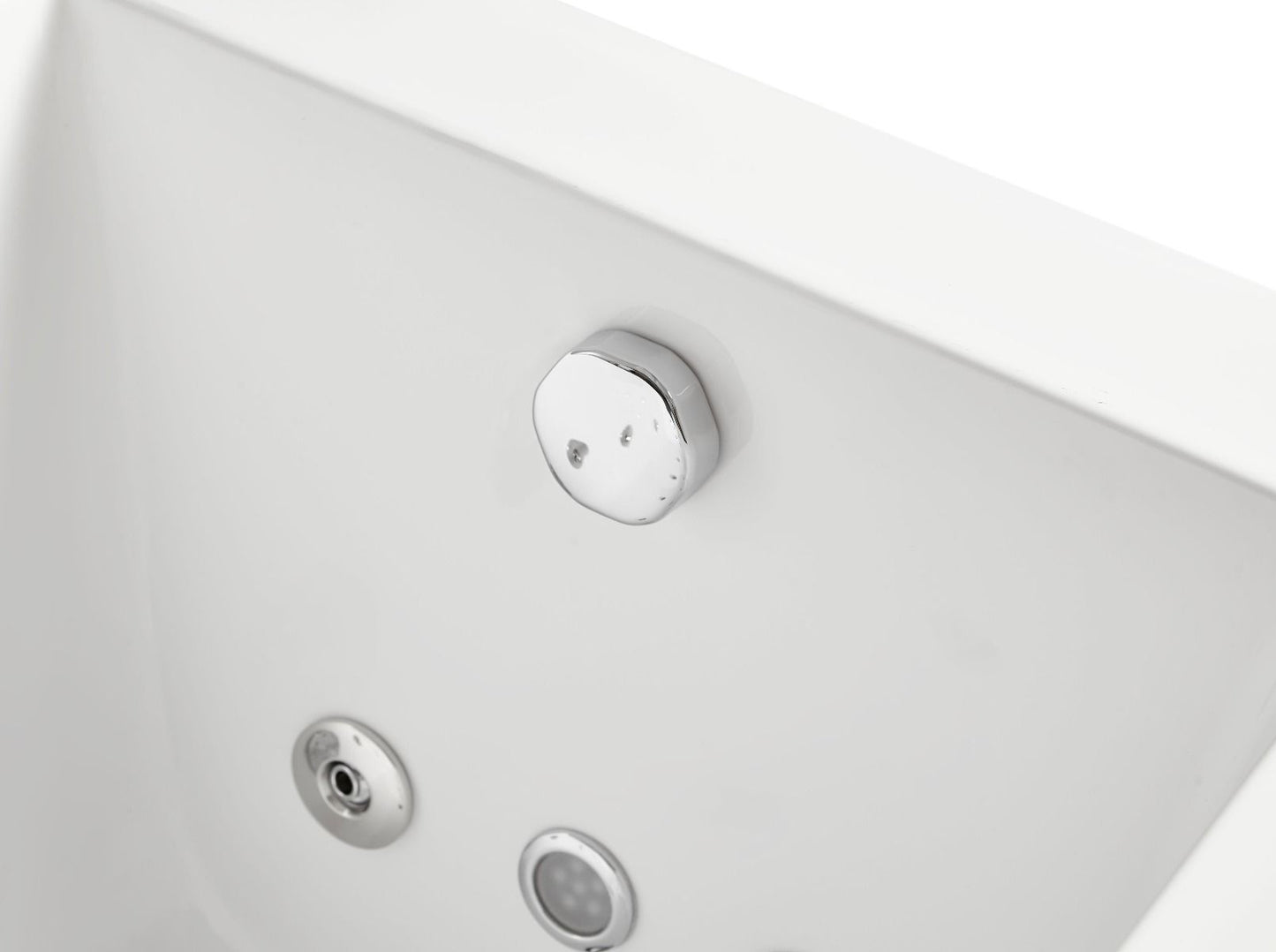 EAGO AM154ETL-L6 6 ft Acrylic White Rectangular Whirlpool Tub With Fixtures