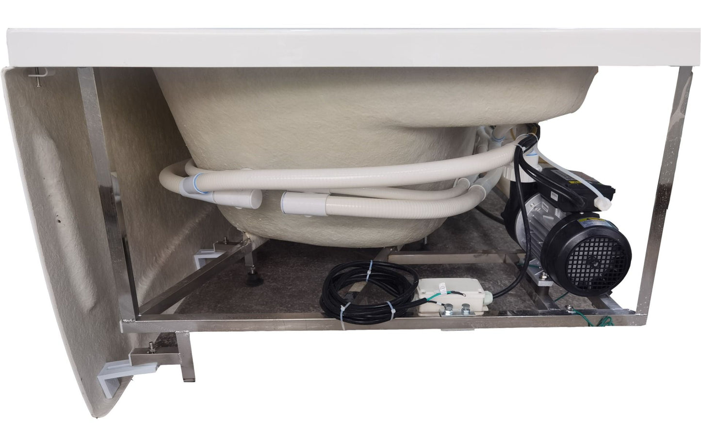 EAGO AM161-L 59" Single Person Corner White Acrylic Whirlpool Bath Tub