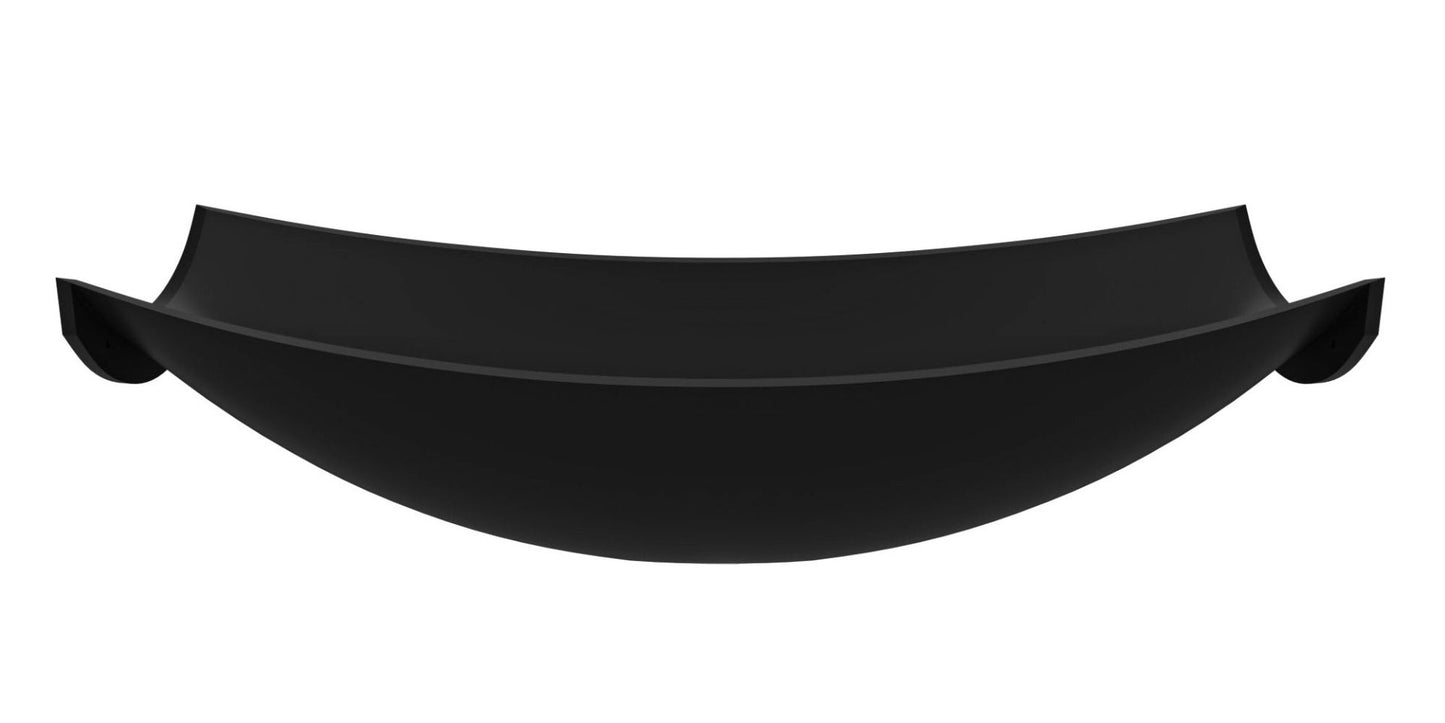 ALFI brand HammockTub2-BM Black Matte 71" Solid Surface Resin Suspended Wall Mounted Hammock Bathtub