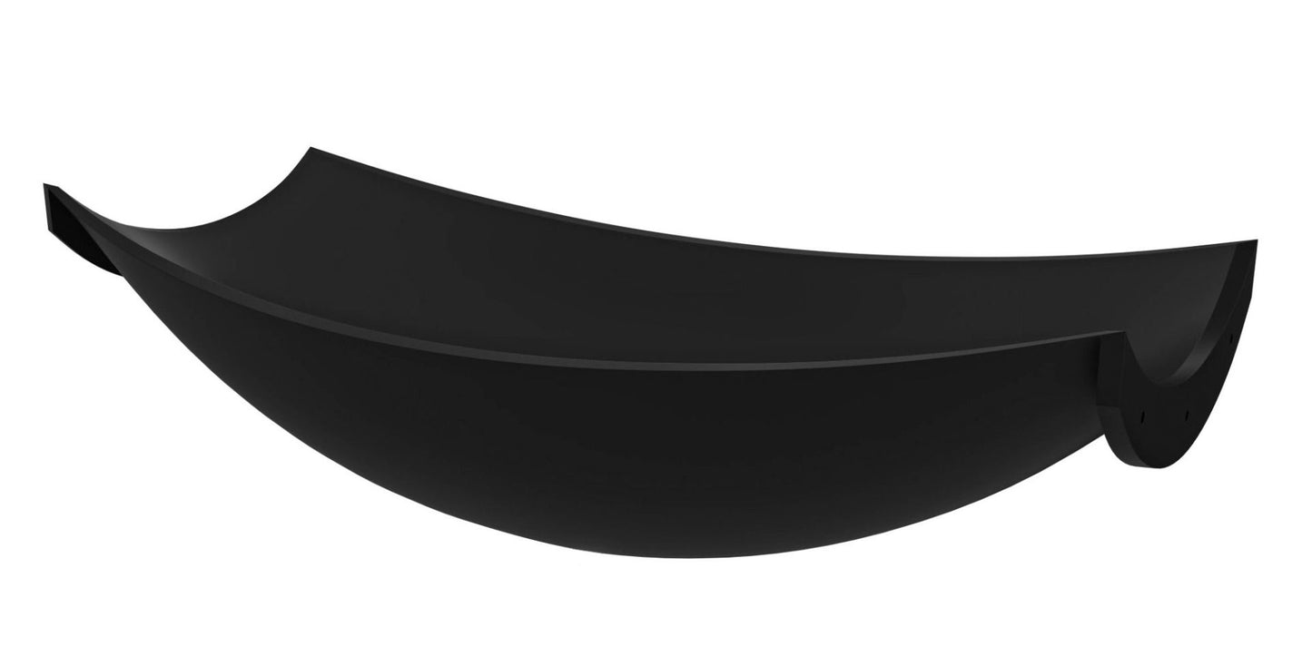 ALFI brand HammockTub2-BM Black Matte 71" Solid Surface Resin Suspended Wall Mounted Hammock Bathtub