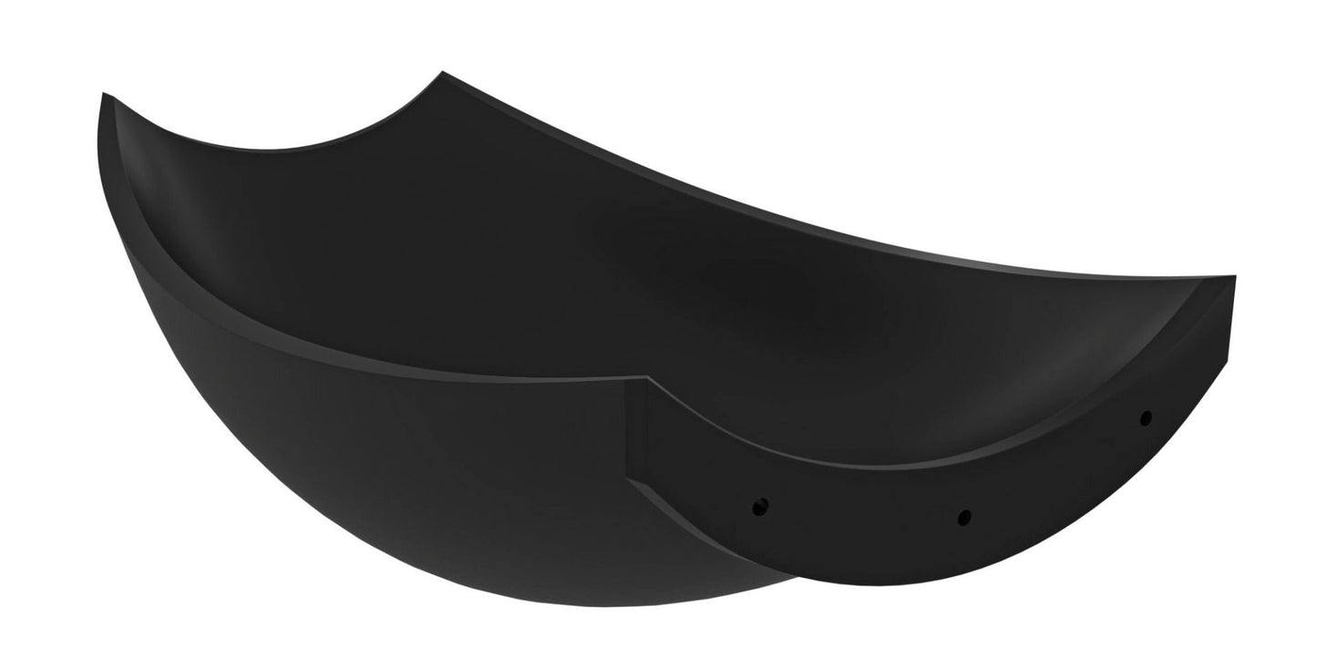 ALFI brand HammockTub2-BM Black Matte 71" Solid Surface Resin Suspended Wall Mounted Hammock Bathtub