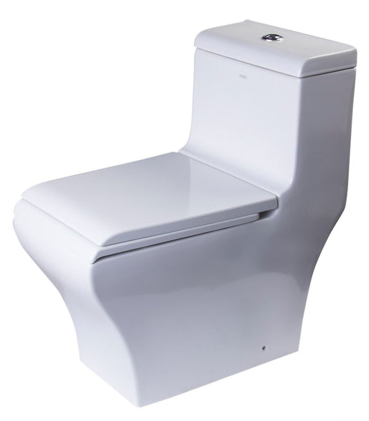 EAGO TB356 White Dual Flush High Efficiency Low Flush Eco-Friendly Toilet