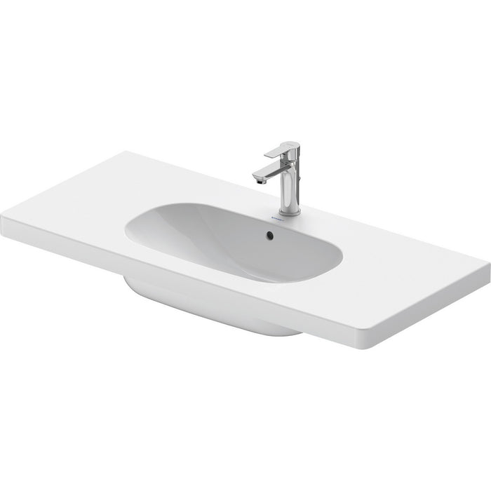Duravit 03421000002 D-Code 41 3/8 Inch Rectangular Single Hole Wall Mounted Bathroom Sink with Overflow duravit-03421000002-d-code-41-3-8-inch-rectangular-single-hole-wall-mounted-bathroom-sink-with-overflow