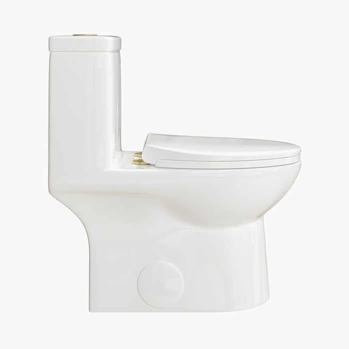 HOROW 12 Inch Modern Floor Mounted Toilet Luxury Toilet Design Model T0337W-G