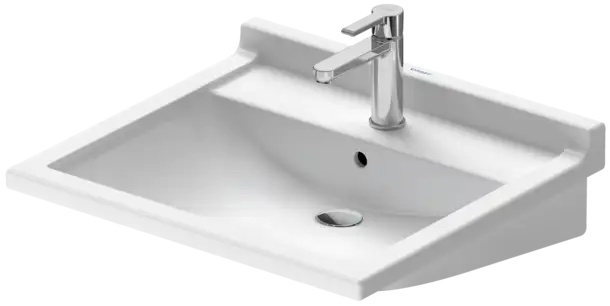 Starck 3 Wall Mounted Sink Vital  23 5/8 " x 21 1/2 ", with Overflow, 3 x Faucet hole, Barrier free, White High Gloss