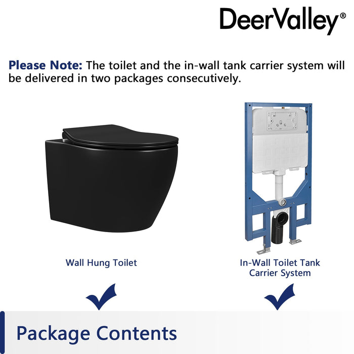 LIBERTY Wall-Hung Elongated Toilet, 1.1/1.6GPF Dual-Flush  with Multiple Colors