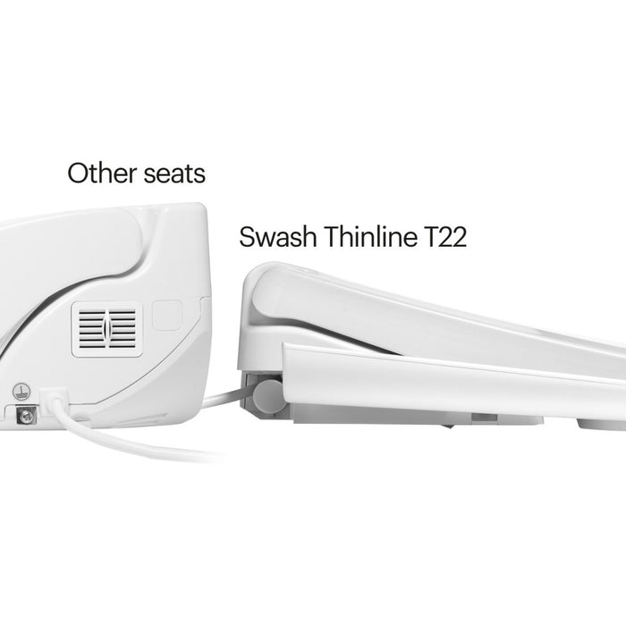 Brondell Swash Thinline T22 Luxury Bidet Toilet Seat with Side Arm Control