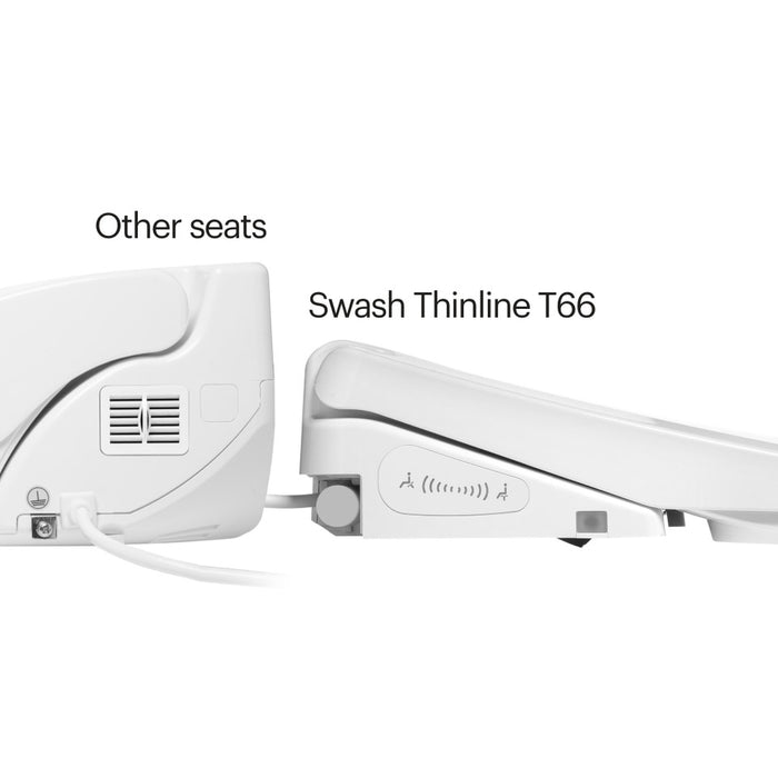 Brondell Swash Eco Thinline T66 Luxury Bidet Toilet Seat with Remote Control