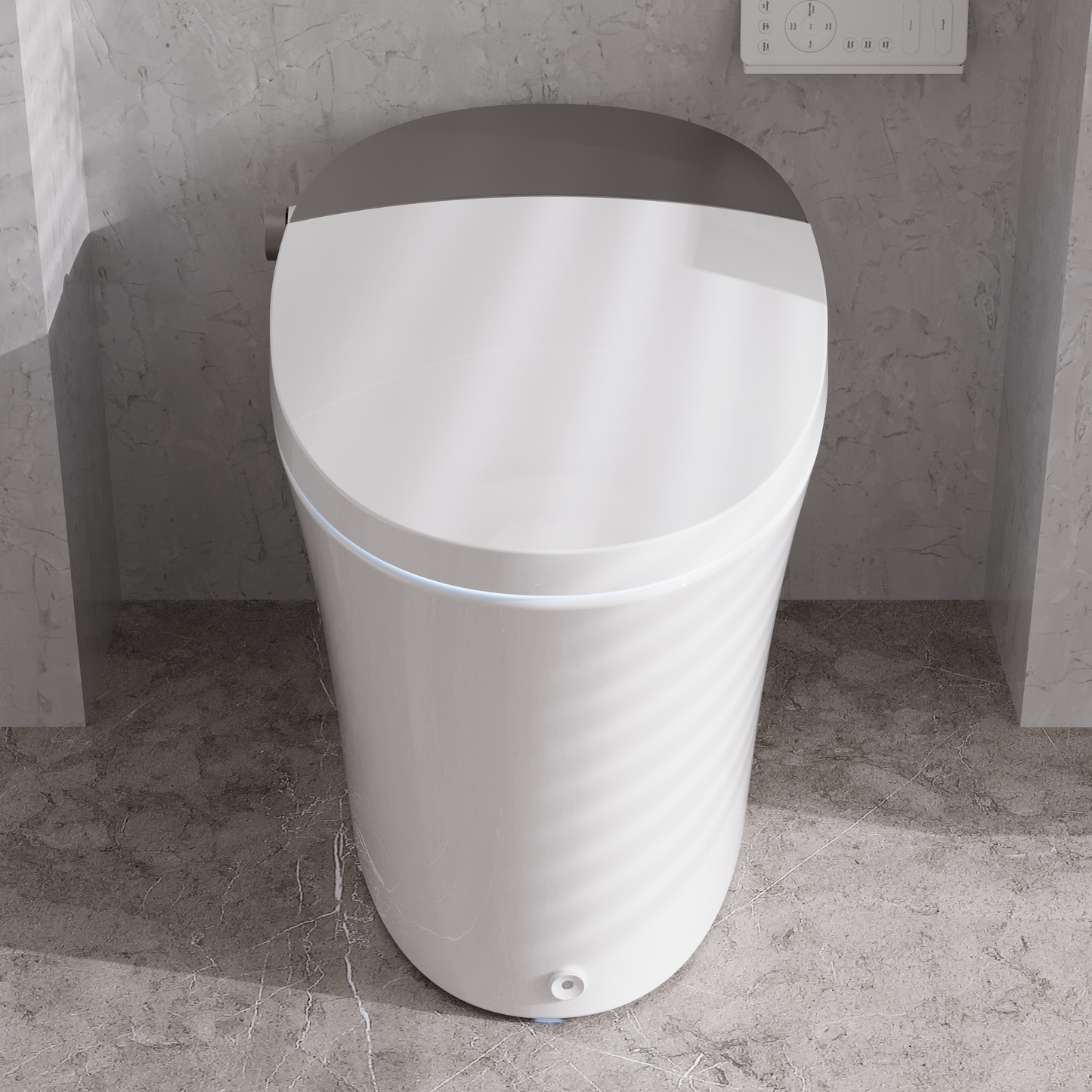 DeerValley Tankless Smart Toilet,Off-seat Auto Flush,Foot Kick Flush,Night Light,Modern Elongated Toilet with Warm Water,DV-1S0150/DV-1S0150-V3