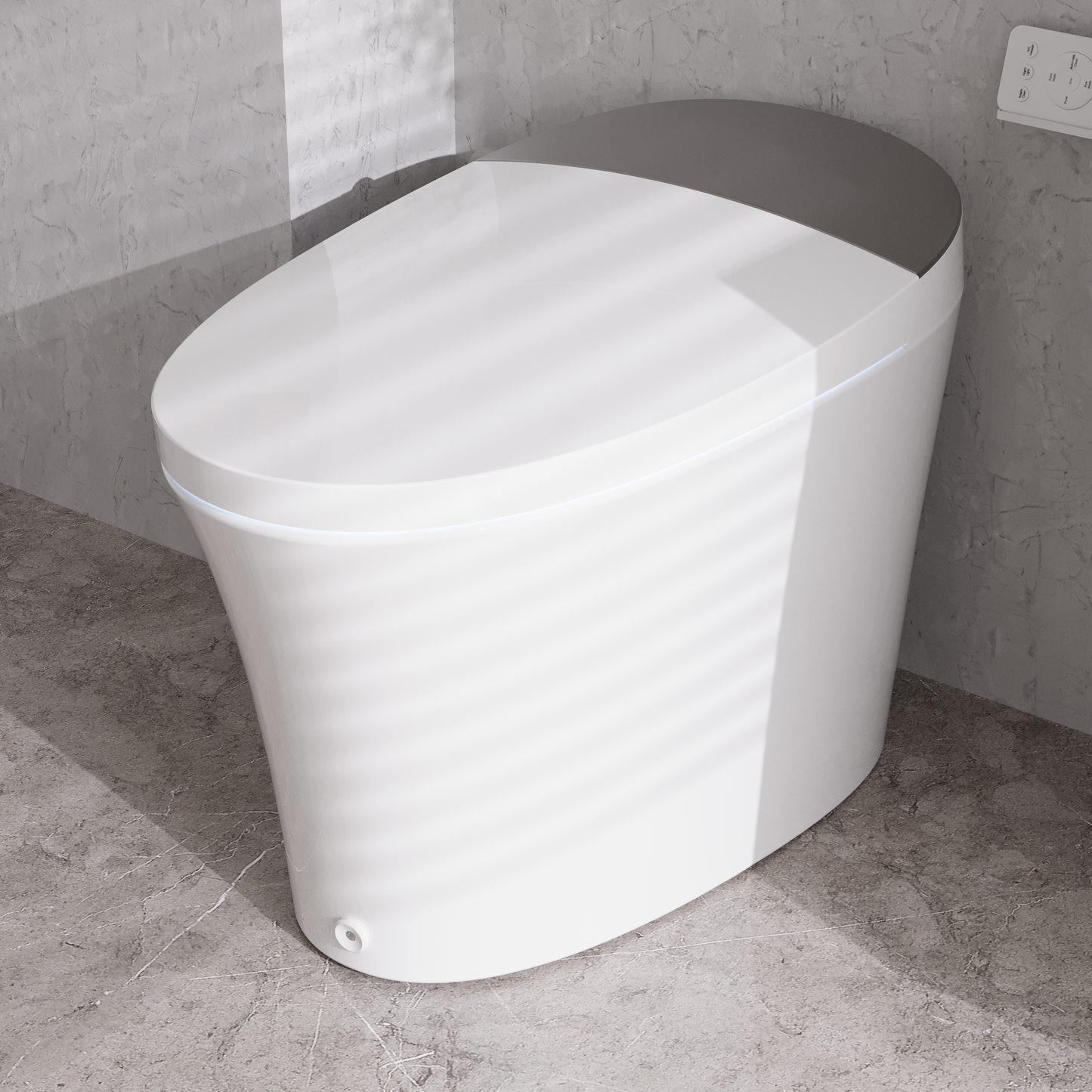 DeerValley Tankless Smart Toilet,Off-seat Auto Flush,Foot Kick Flush,Night Light,Modern Elongated Toilet with Warm Water,DV-1S0150/DV-1S0150-V3