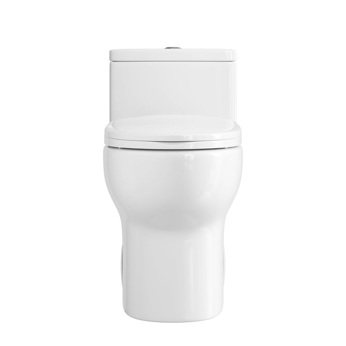 DeerValley Elongated Bathroom Toielt, Dual Flush 1.1/1.6 GPF White Modern Toilet with ADA Seat Height, 12" Rough-In,DV-1F026Pro