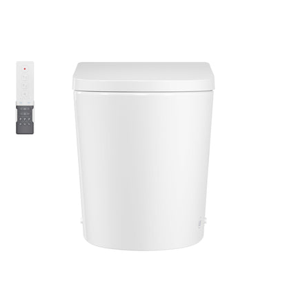 Smart Bidet Toilet with Auto Flush & Foam Shield Technology Modern Tankless Smart Toilet with Bidet, Warm Air Dryer, Heated Seat & Night Light (Remote Included) - DV-1S0289 / DV-1S0289-V3