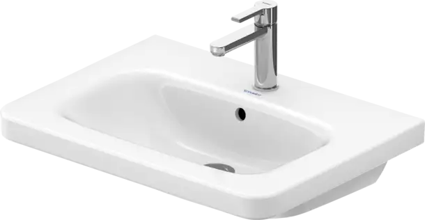 Duravit- DuraStyle Wall Mounted Sink  25 5/8 " x 18 7/8 ", with Overflow, 1 x Faucet hole, White High Gloss