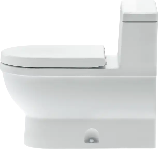 Duravit- Starck 3 One Piece Toilet Elongated  1.28/1.28 GPF, Trip lever placement: Right, White High Gloss