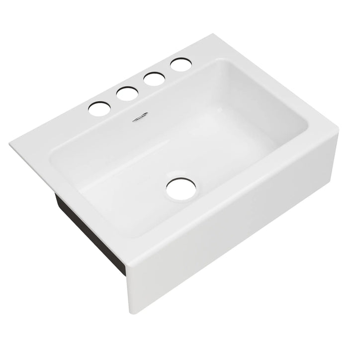 Delancey 30 x 22-Inch Cast Iron 4-Hole Undermount Single-Bowl Apron Front Kitchen Sink
