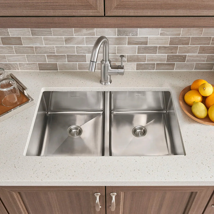 Pekoe Shop Collection Pekoe® 29 x 18-Inch Stainless Steel Undermount Double Bowl Kitchen Sink