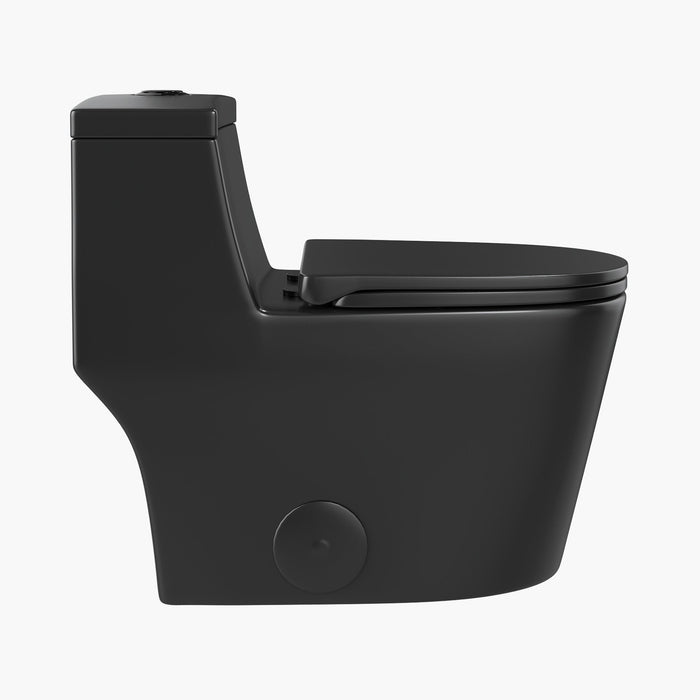 HOROW Dual Flush 1.28 GPF Elongated Toilet HOROW One Piece Toilet With Seat Model HR-T0280B