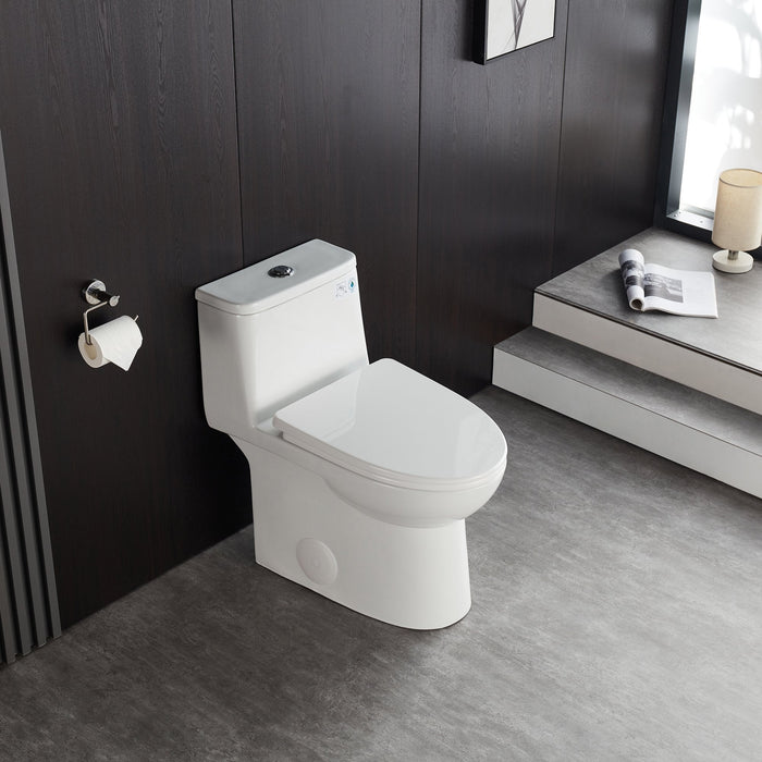 URSA One-Piece Elongated Toilet, Dual-Flush Full-Size with Multiple Colors